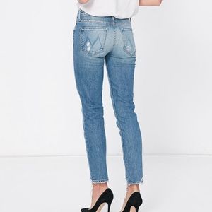 MOTHER Blue Straight Leg Jeans